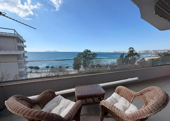 Appartamento Front Row Sunset With Panoramic Sea View Vlorë